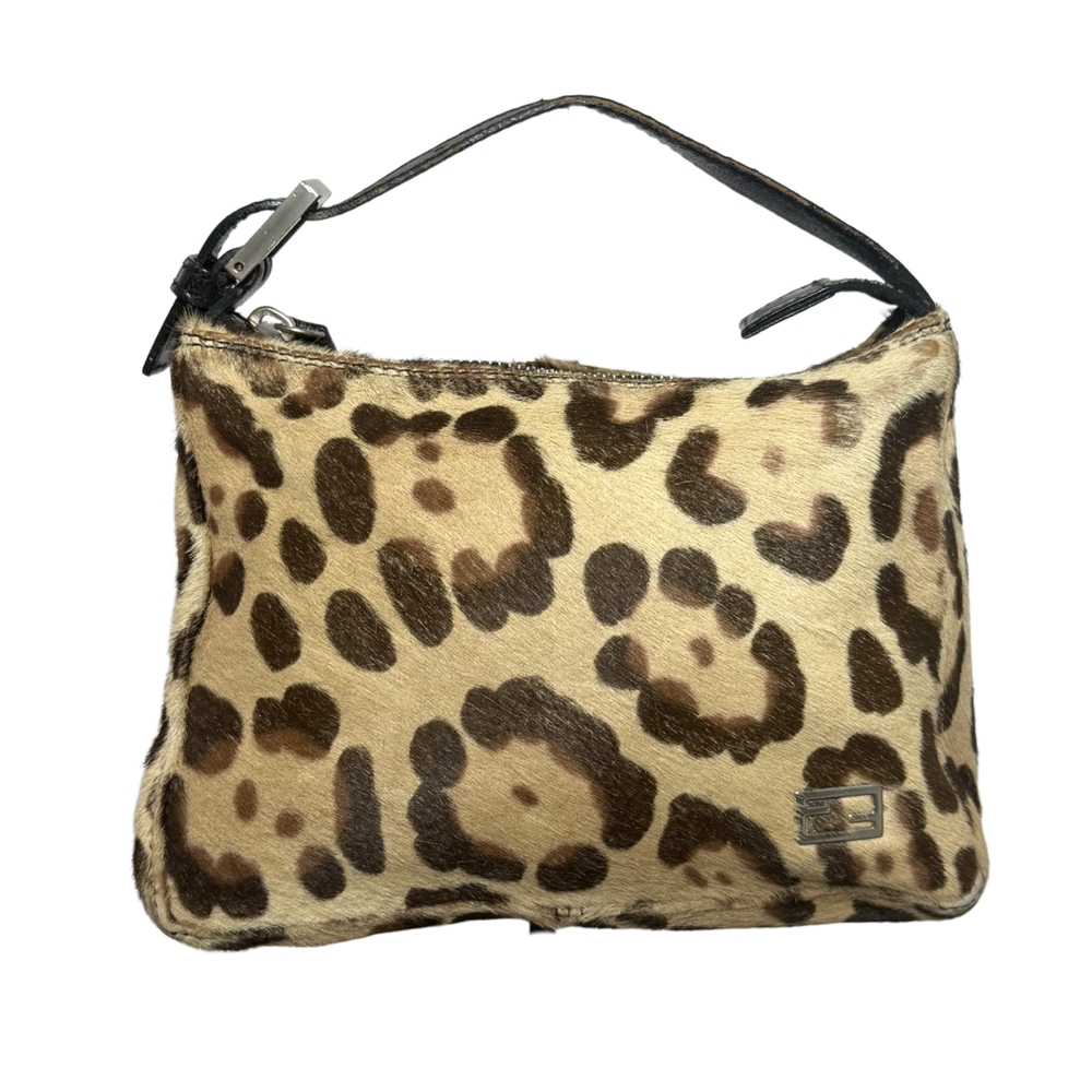 Fendi Leopard Print Pony Hair Mini Bag
